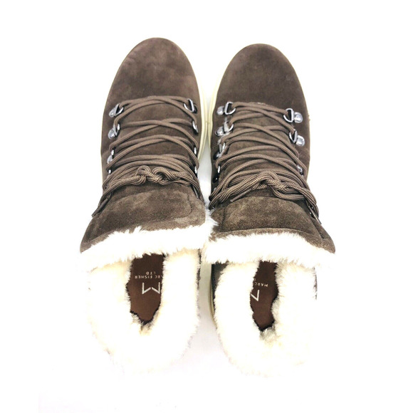 Marc Fisher Daisie Faux-Fur Sneakers- Ivory Multi Suede, US 10M - Picture 6 of 11